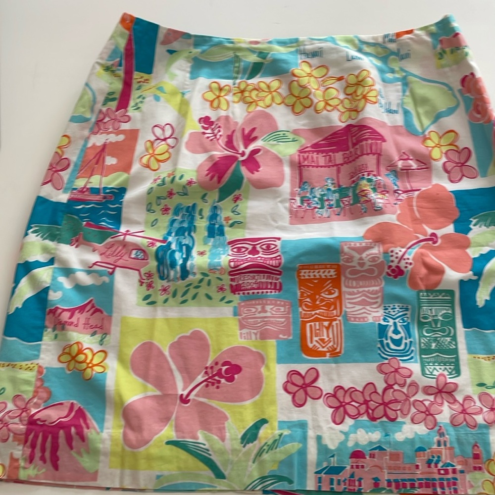 Lilly Pulitzer palace patch skirt resort wear 2004 size 8